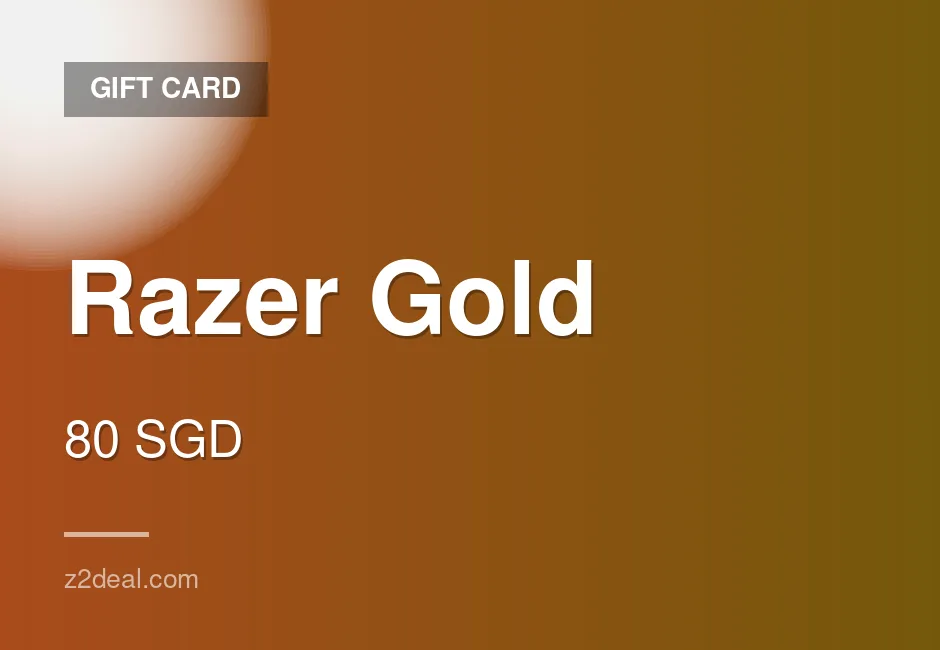 Trusted Razer Gold Gift Card | 80 SGD | Careful Handling