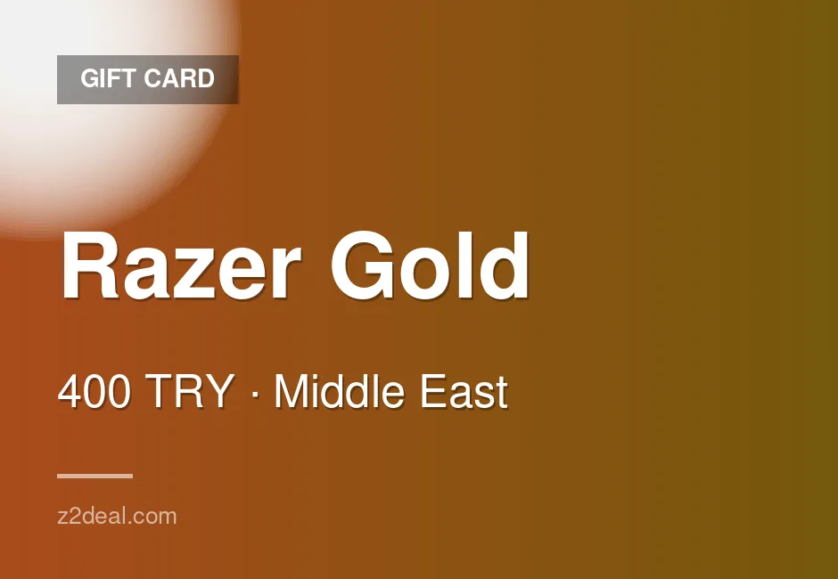 Quick Razer Gold Gift Card - 400 TRY - Turkey - No Waiting Around