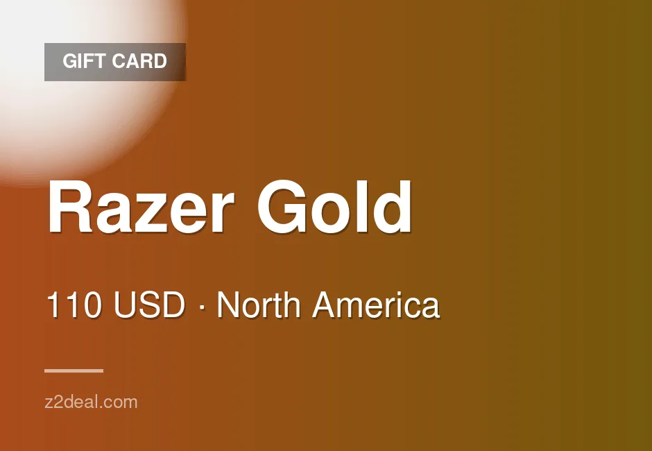 Razer Gold Gift Card - 110 USD - United States - Same-Day Delivery