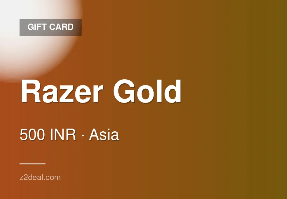 Reliable Razer Gold Gift Card - 500 INR - India - Quick Turnaround