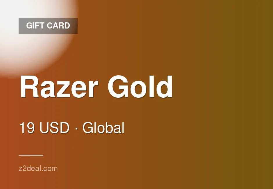 Quick Razer Gold Gift Card - 19 USD - Works Worldwide - Global - No Waiting Around