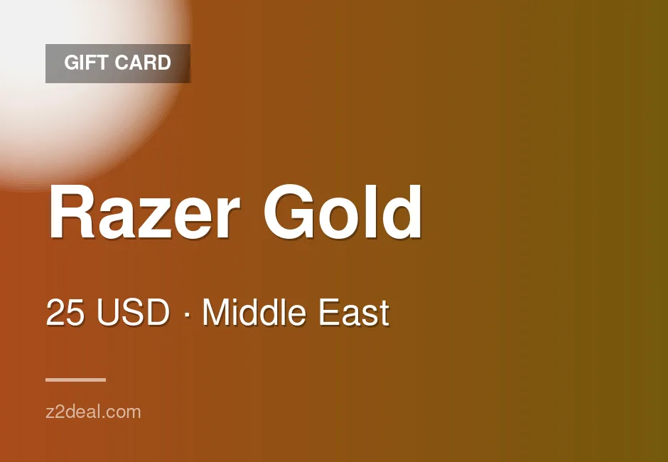 Instant Razer Gold Gift Card | 25 USD | Saudi Arabia | Smooth Delivery