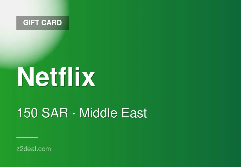 Reliable Netflix Gift Card - 150 SAR - Saudi Arabia - Quick Turnaround
