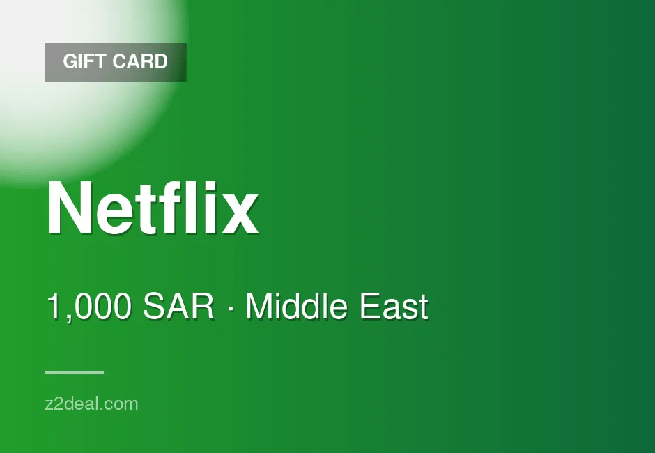Trusted Netflix Gift Card | 1,000 SAR | Saudi Arabia | Careful Handling