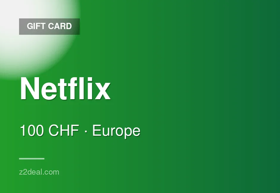 Genuine Netflix Gift Card - 100 CHF - Switzerland - Well Reviewed