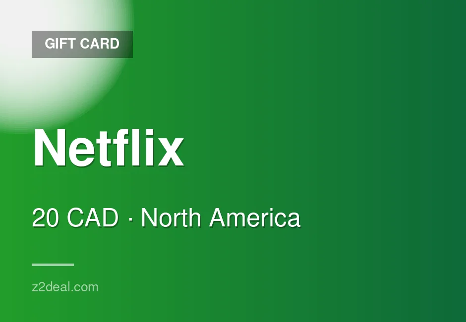 Trusted Netflix Gift Card | 20 CAD | Canada | Delivered With Care