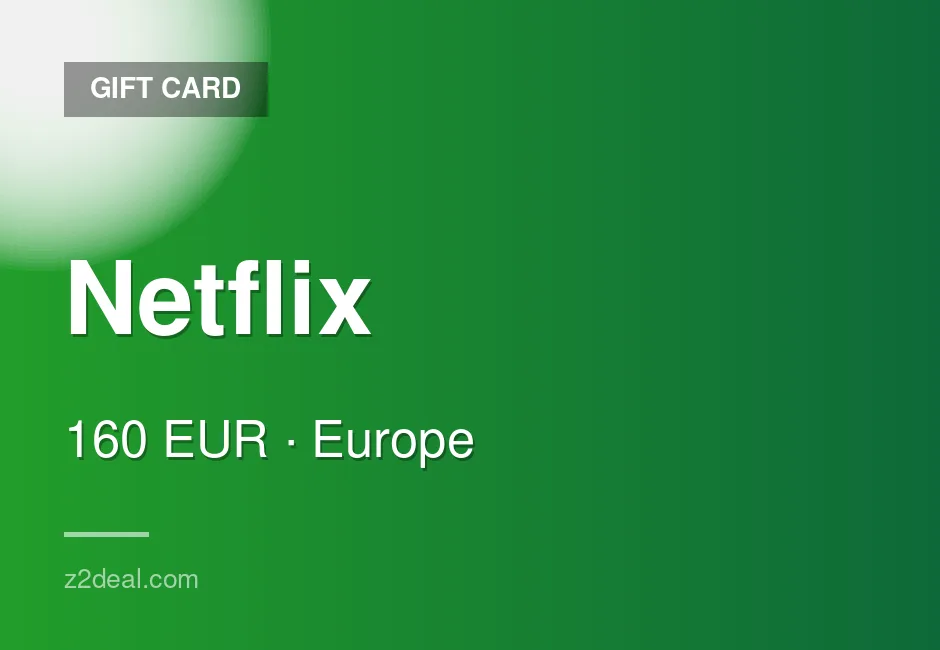 Digital Netflix Gift Card | 160 EUR | Europe | Easy Checkout
