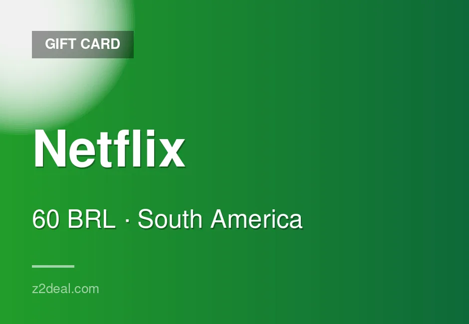 Digital Netflix Gift Card | 60 BRL | Brazil | Reliable Service
