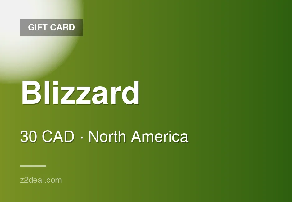 Blizzard Gift Card - 30 CAD - PC Compatible - Canada - Battle.net - Verified Stock