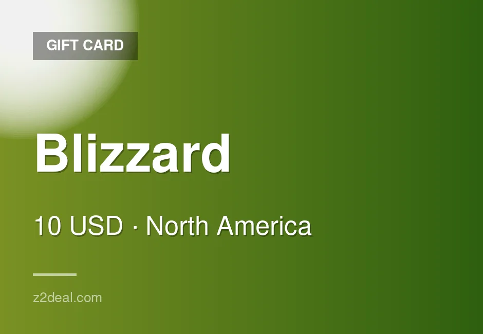 Genuine Blizzard Gift Card - 10 USD - Battle.net - PC Compatible - United States - Well Reviewed
