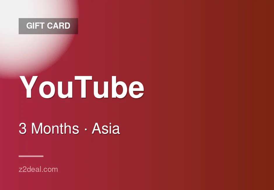 Quick YouTube Gift Card - 3 Months - New Users Only - Korea - Subscription Code - Trial Offer - Prompt Delivery
