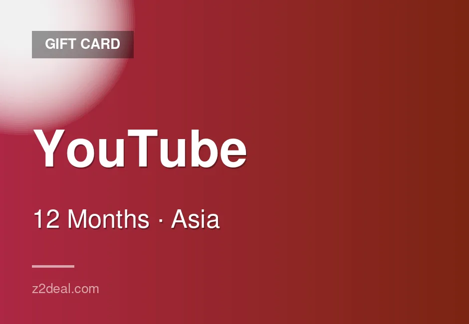 Digital YouTube Gift Card | 12 Months | India | Subscription Code | Easy Checkout