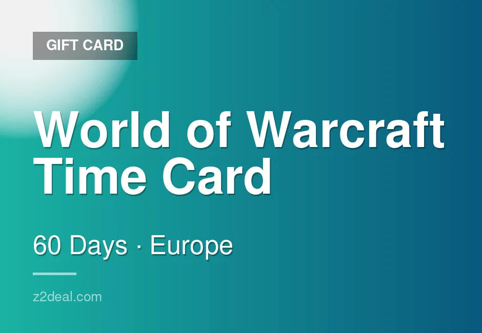 Buy World of Warcraft Time Card | 60 Days | Europe | Battle.net | Prepaid Time Card | Simple Redemption