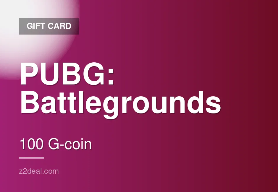 Genuine PUBG: Battlegrounds Gift Card - 100 G-coin - PC Compatible - Steam - In-Game Currency - Safe Checkout