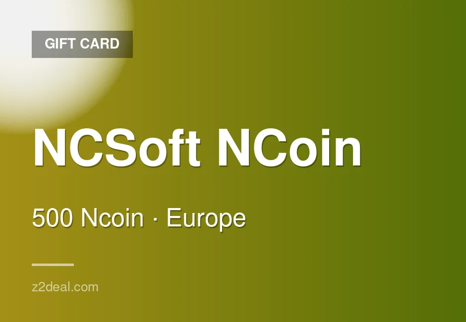 Instant NCSoft NCoin Gift Card | 500 Ncoin | Europe | Fast Delivery