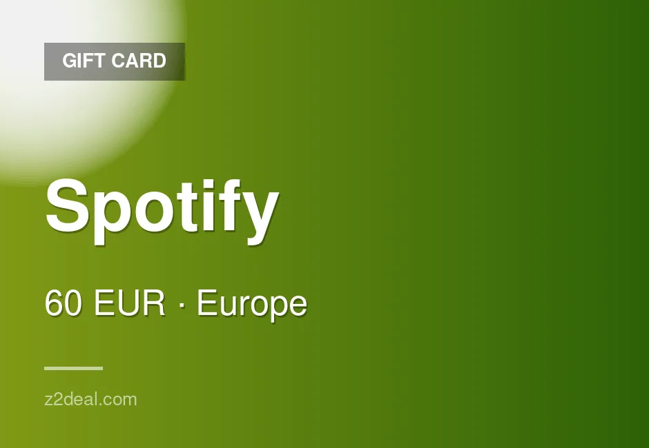 Reliable Spotify Gift Card - 60 EUR - Germany - Order With Confidence