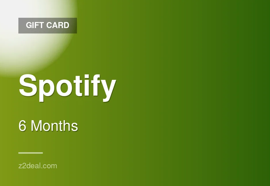 Quick Spotify Gift Card - 6 Months - Subscription Code - Australia - No Waiting Around