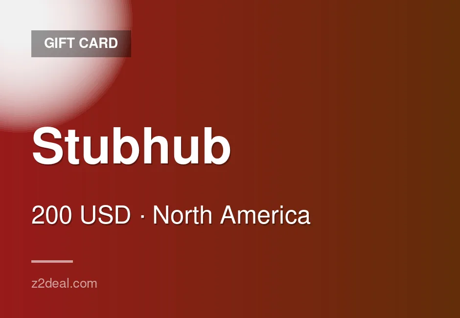 Trusted Stubhub Gift Card | 200 USD | United States | Proven Seller