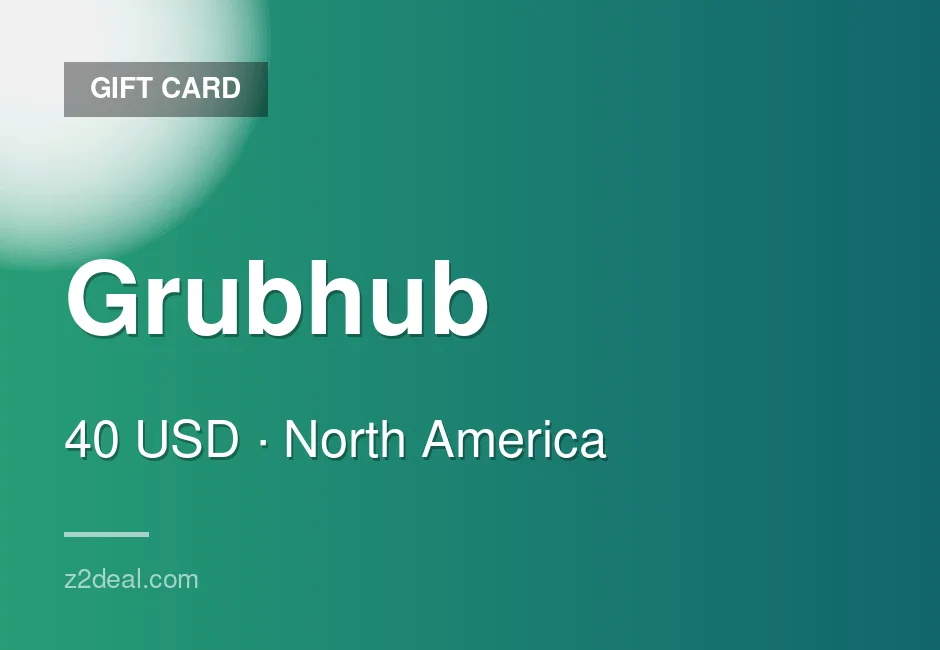 Buy Grubhub Gift Card | 40 USD | United States | Trusted Seller