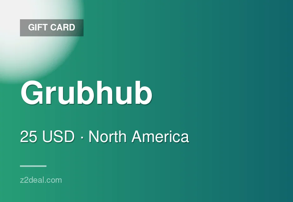 Genuine Grubhub Gift Card - 25 USD - United States - Dependable Seller