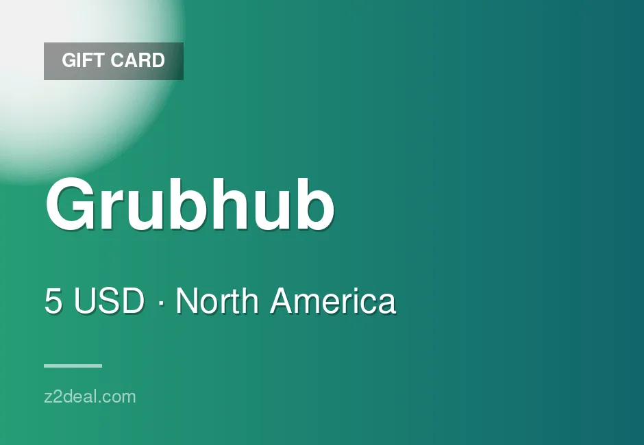 Reliable Grubhub Gift Card - 5 USD - USA - Quick Turnaround