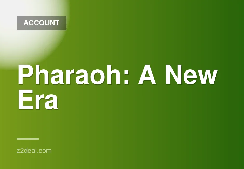 New Steam Account for Pharaoh: A New Era, Unplayed, Data Changeable, Quick Delivery