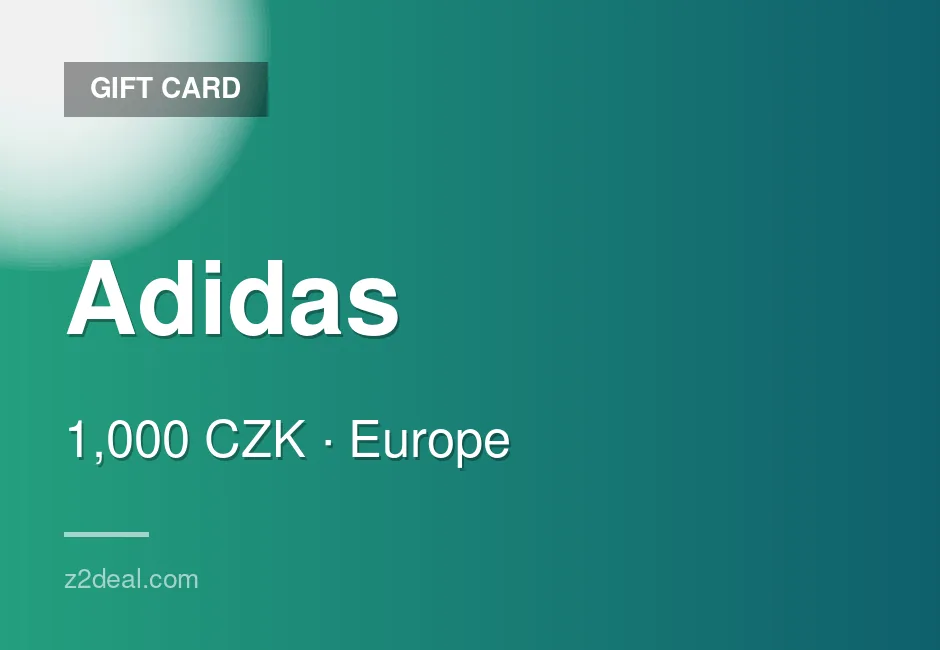 Genuine Adidas Gift Card - 1,000 CZK - Czech Republic - Safe Checkout