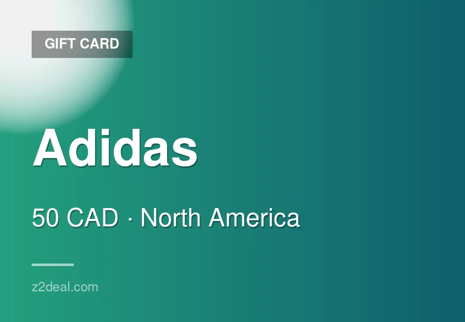 Buy Adidas Gift Card | 50 CAD | Canada | Simple Redemption