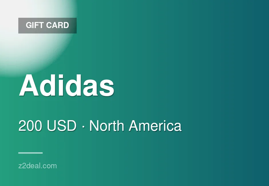 Genuine Adidas Gift Card - 200 USD - United States - Safe Checkout