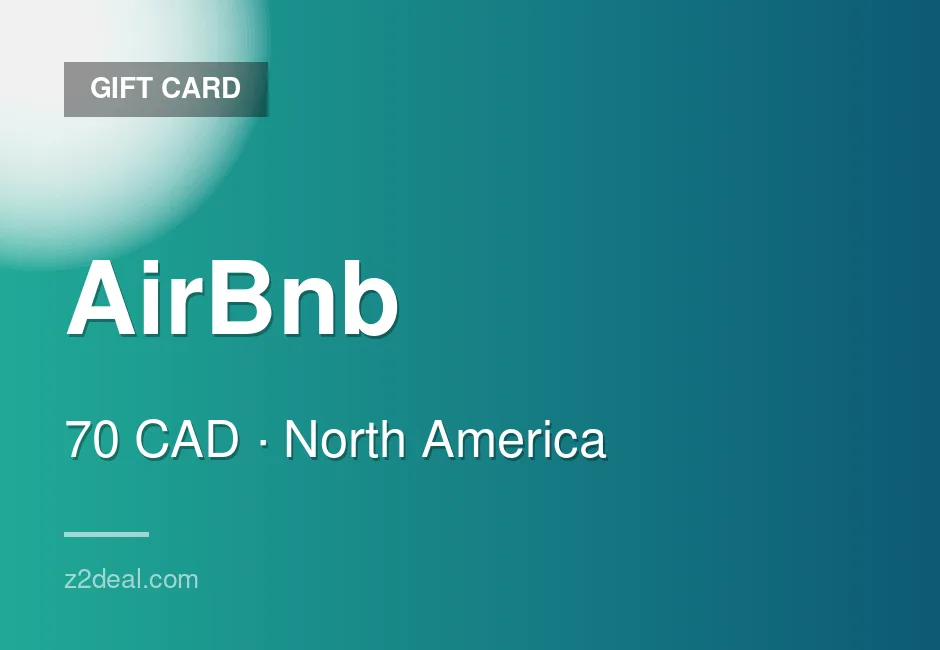 Digital AirBnb Gift Card | 70 CAD | Canada | Easy Checkout