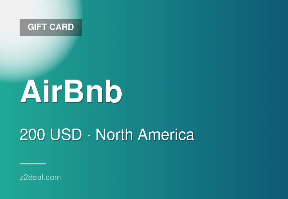 Trusted AirBnb Gift Card | 200 USD | United States | Careful Handling