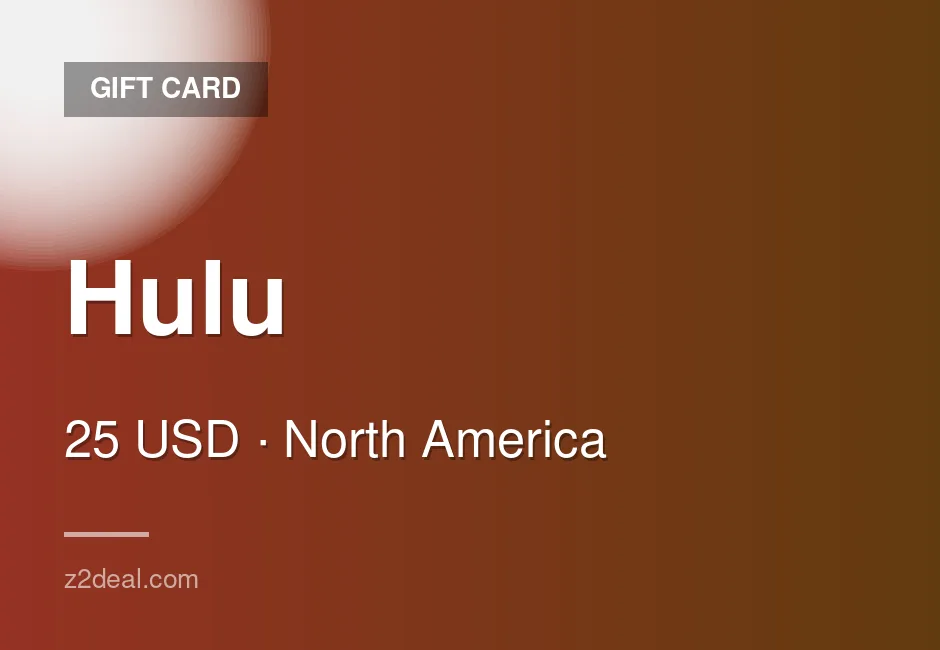 Hulu Gift Card - 25 USD - United States - Secure Ordering