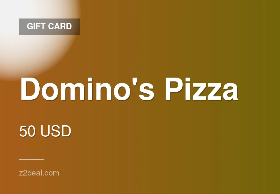 Genuine Domino's Pizza Gift Card - 50 USD - Safe Checkout