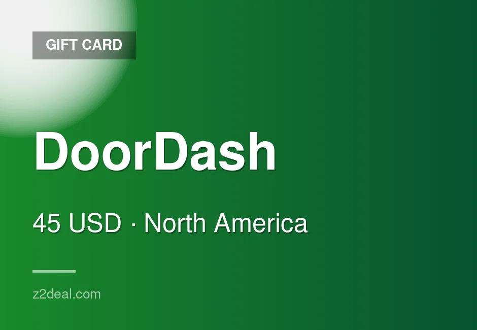 Trusted DoorDash Gift Card | 45 USD | United States | Careful Handling
