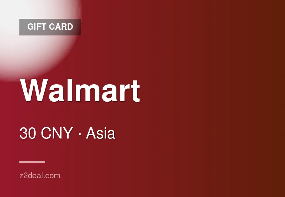 Reliable Walmart Gift Card - 30 CNY - China - Quick Turnaround