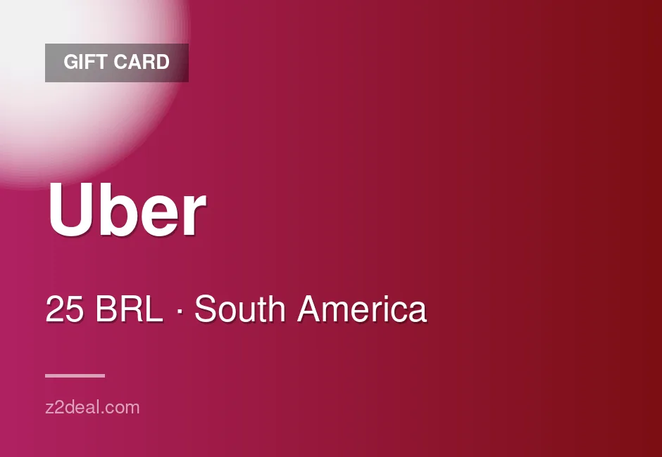 Uber Gift Card - 25 BRL - Brazil - Verified Stock
