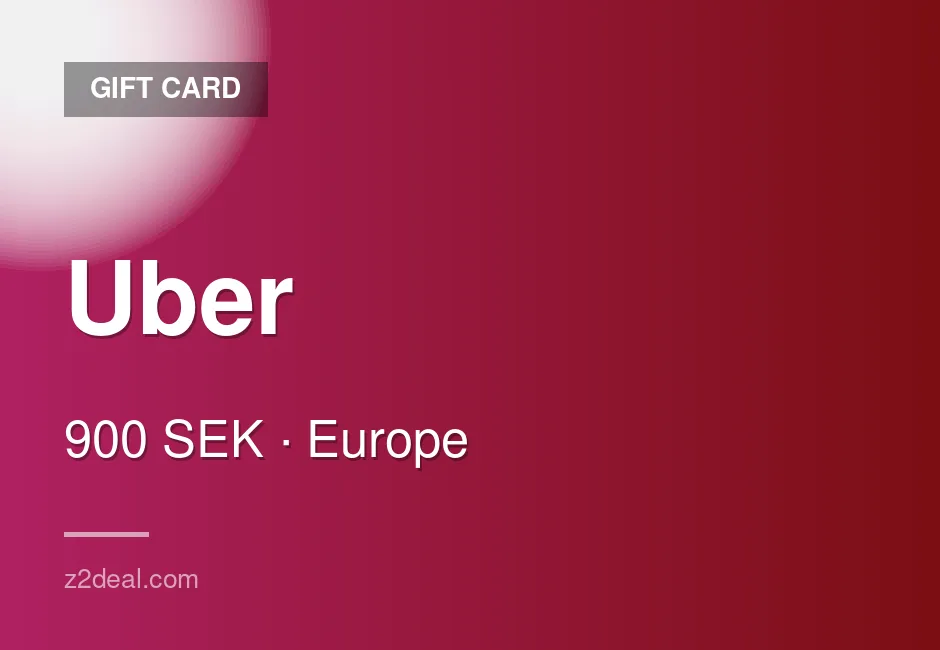Instant Uber Gift Card | 900 SEK | Sweden | Smooth Delivery
