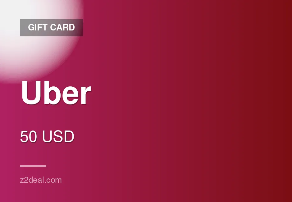 Reliable Uber Gift Card - 50 USD - Ready to Redeem