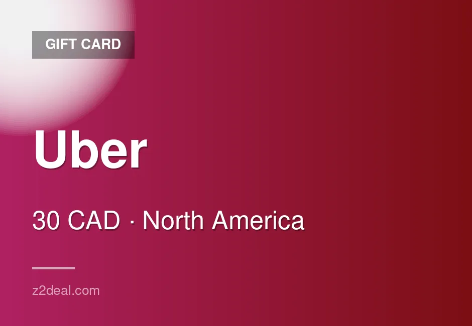 Trusted Uber Gift Card | 30 CAD | Canada | Proven Seller