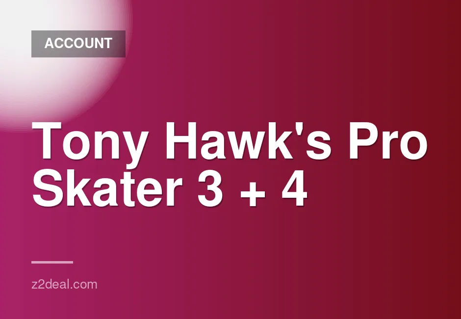 PS4 K2 Account for Tony Hawk's Pro Skater 3 and 4 Cross-Gen Edition Digital Games