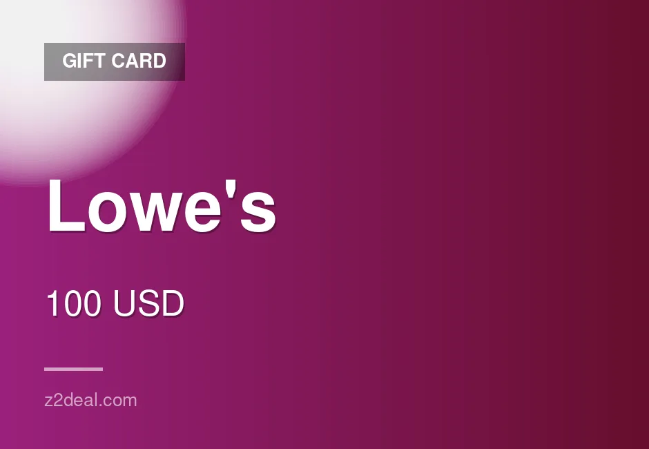 Reliable Lowe's Gift Card - 100 USD - Ready to Redeem