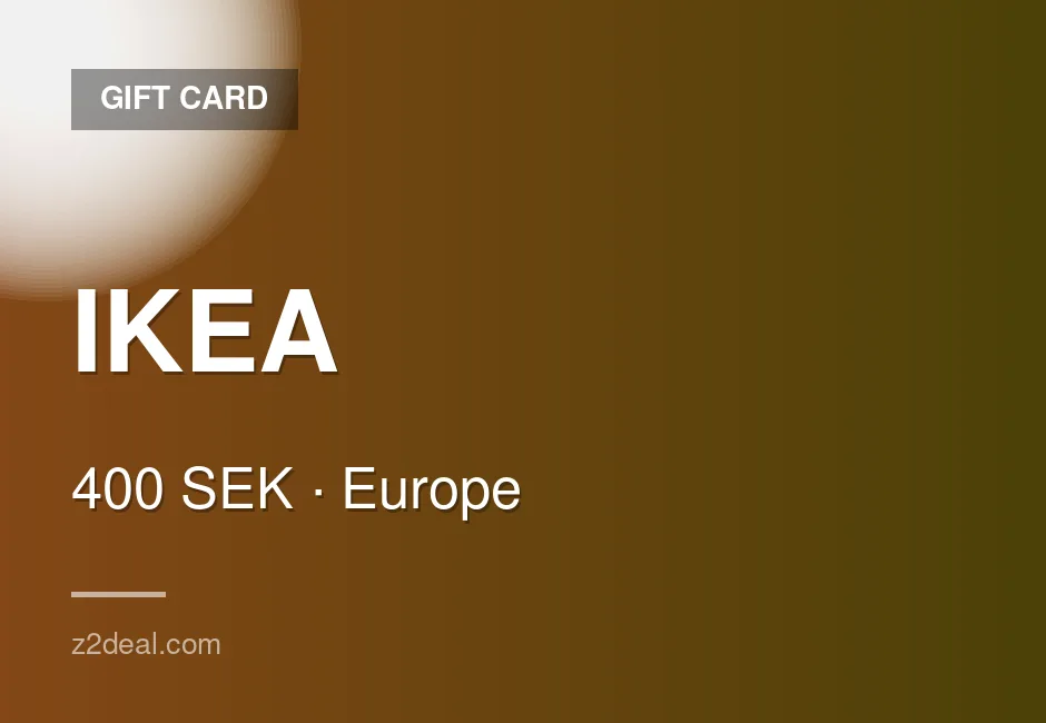 Genuine IKEA Gift Card - 400 SEK - Sweden - Safe Checkout