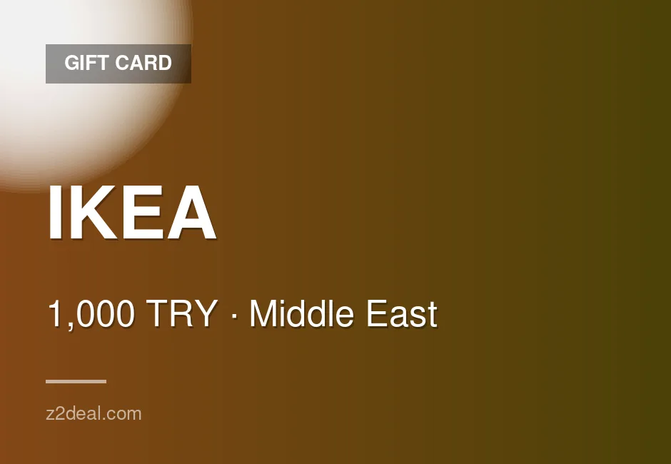 Reliable IKEA Gift Card - 1,000 TRY - Turkey - Ready to Redeem
