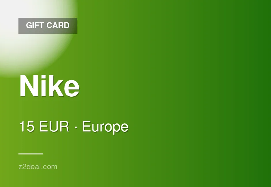 Genuine Nike Gift Card - 15 EUR - France - Safe Checkout