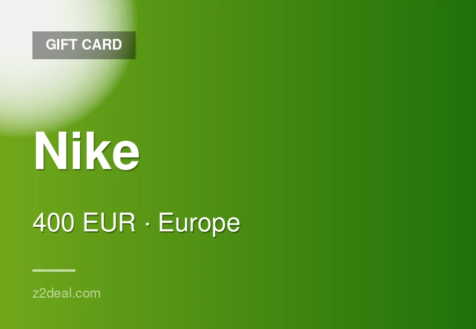 Genuine Nike Gift Card - 400 EUR - Greece - Well Reviewed