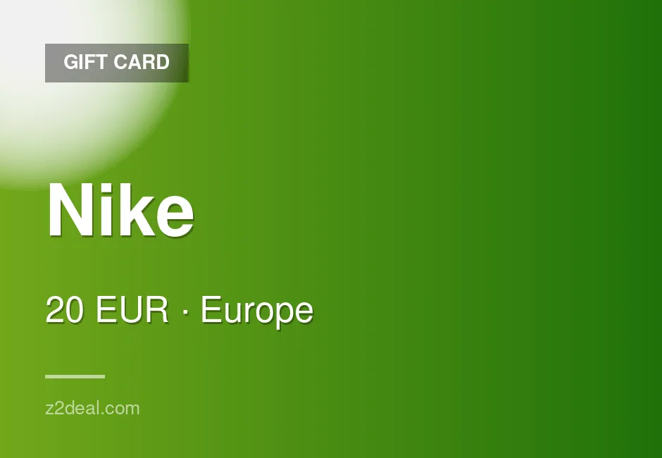 Nike Gift Card - 20 EUR - Ireland - Same-Day Delivery