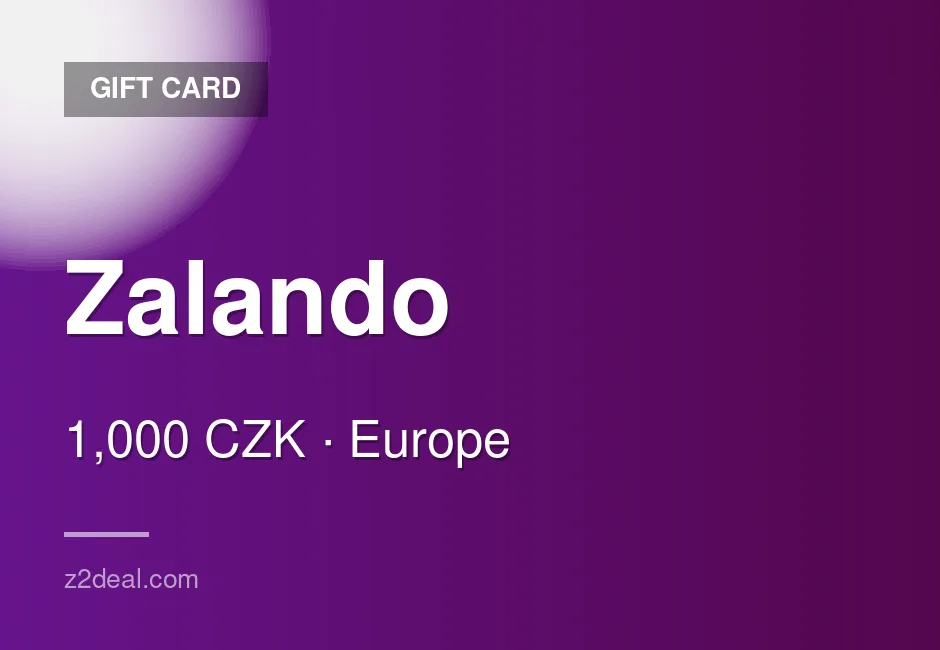 Genuine Zalando Gift Card - 1,000 CZK - Czech Republic - Well Reviewed