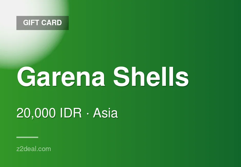 Quick Garena Shells Gift Card - 20,000 IDR - Indonesia - No Waiting Around