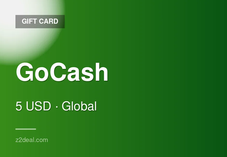 Digital GoCash Gift Card | 5 USD | Global | Works Worldwide | Straightforward Order