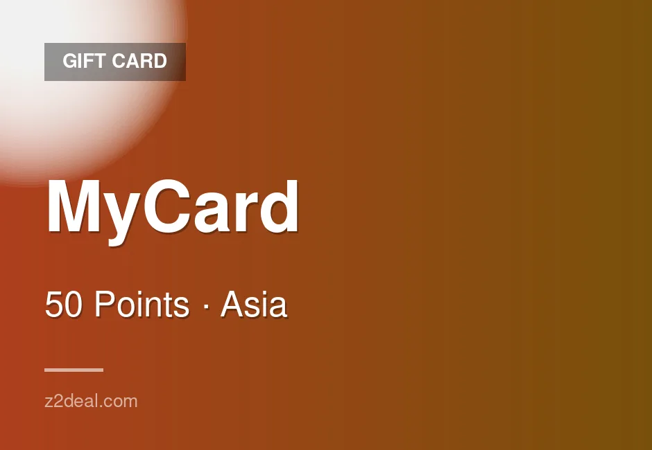 Trusted MyCard Gift Card | 50 Points | Taiwan | In-Game Currency | Careful Handling